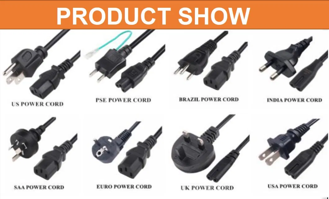 IEC C14 to C13 Computer Power Extension Cord Ith EU Au Us UK Adapter