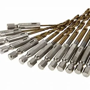 Hex Shank HSS Twist Drill Bit Titanium Coated