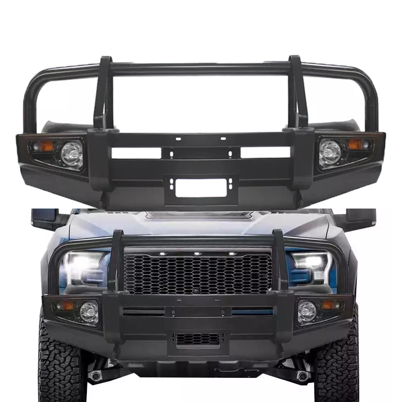 Navar Bull Bar Bumper Protector for Nissan Np300 2020 Ranger Hilux Triton Ith LED Light 4X4 Offroad Accessories Black Steel Front Bumper